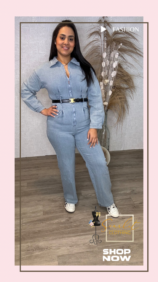 Shakira Denim Jumpsuit